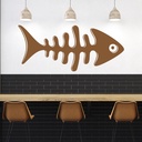 Fish Skeleton Fishing Sign Wall Sticker