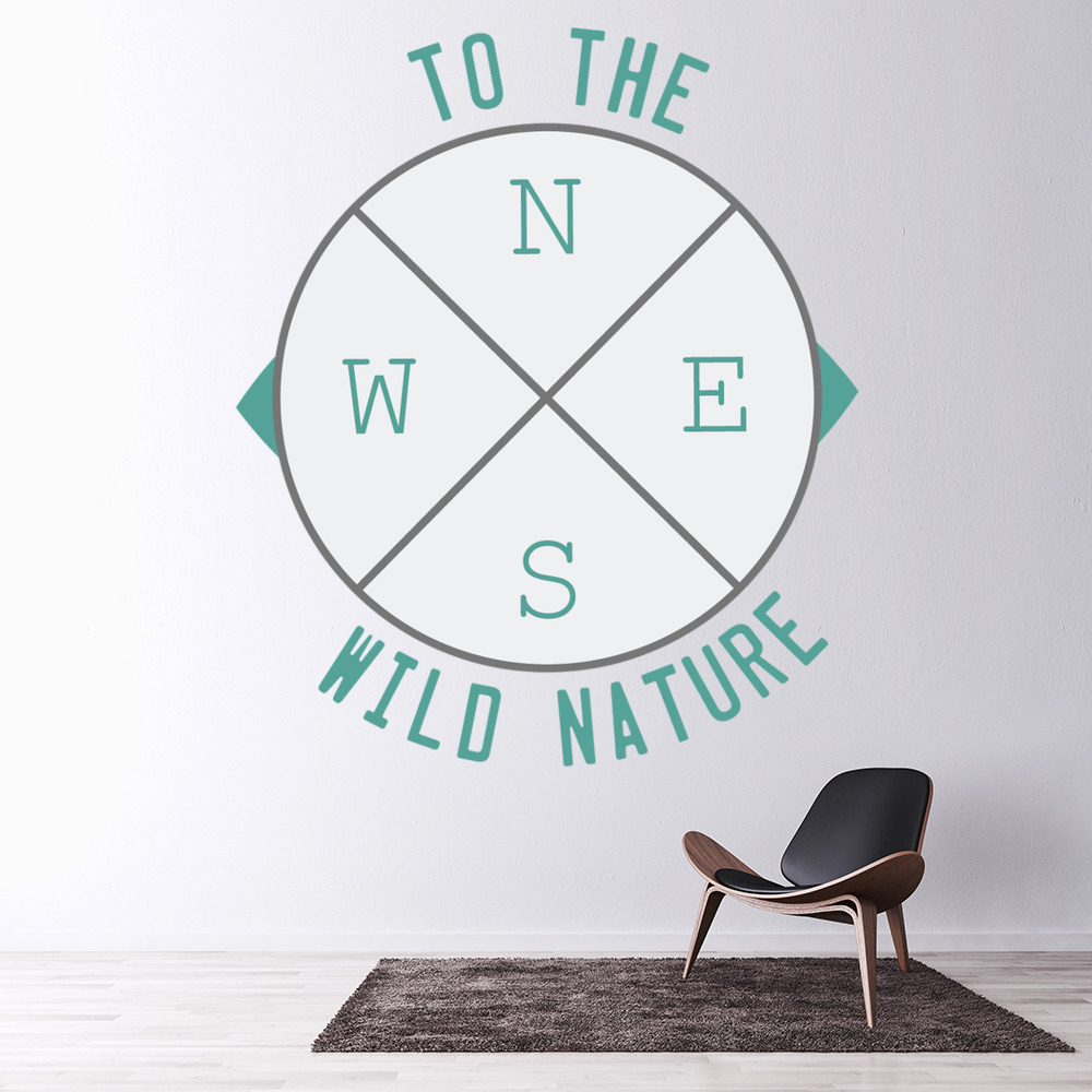 To The Wild Adventure Travel Quote Wall Sticker