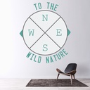 To The Wild Adventure Travel Quote Wall Sticker