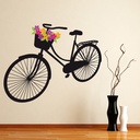 Bicycle Pretty Flowers Wall Sticker