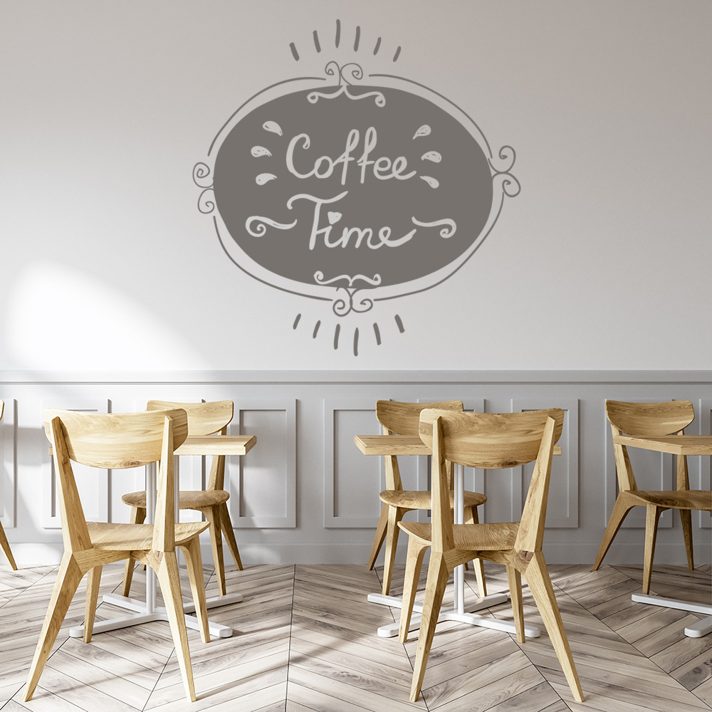 Coffee Time Cafe Restaurant Wall Sticker