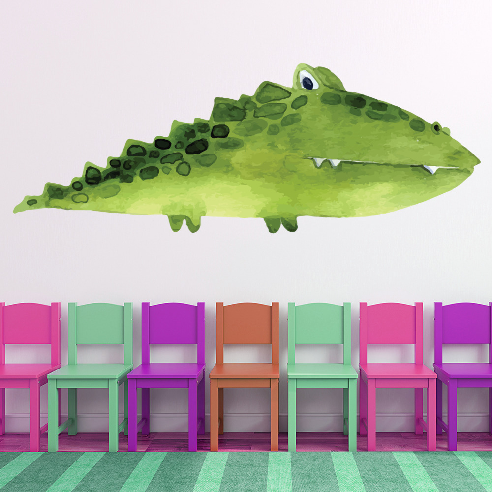 Green Crocodile Jungle Animals Wall Sticker