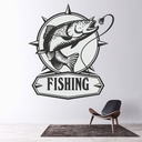 Fishing Sign Logo Wall Sticker