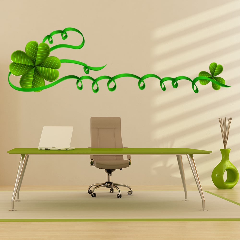 Four Leaf Clover Irish Luck Wall Sticker