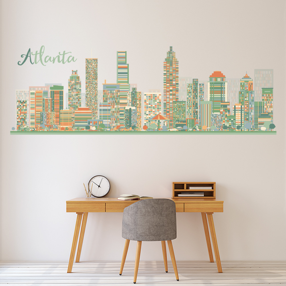 Atlanta City Skyline Georgia USA Wall Sticker