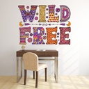 Wild And Free Inspirational Quote Wall Sticker