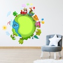 Around The World Train Wall Sticker
