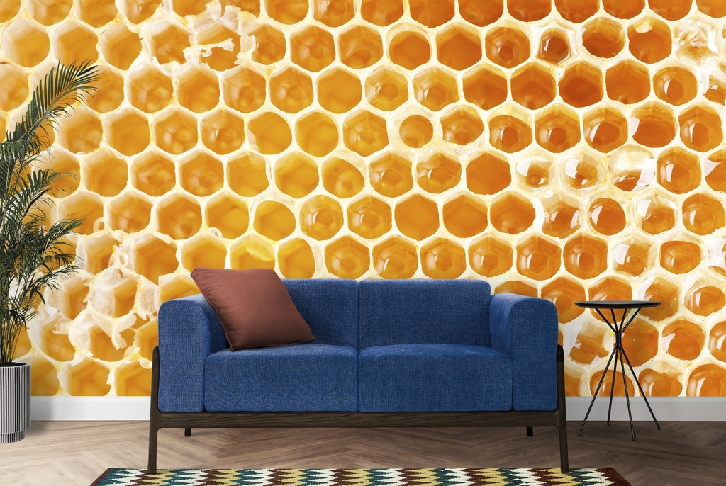 Honeycomb Honey Food Wall Mural Wallpaper