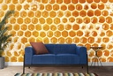 Honeycomb Honey Food Wall Mural Wallpaper