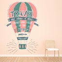 Hot Air Balloon Travel Quote Wall Sticker