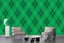 Green Argyle Golf Background Wall Mural Wallpaper
