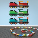 Train Steam Engine Wall Sticker Set