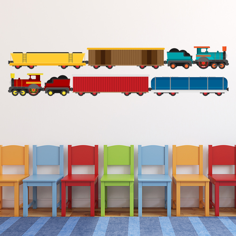 Cargo Train Transport Wall Sticker Set | Icon Wall Stickers