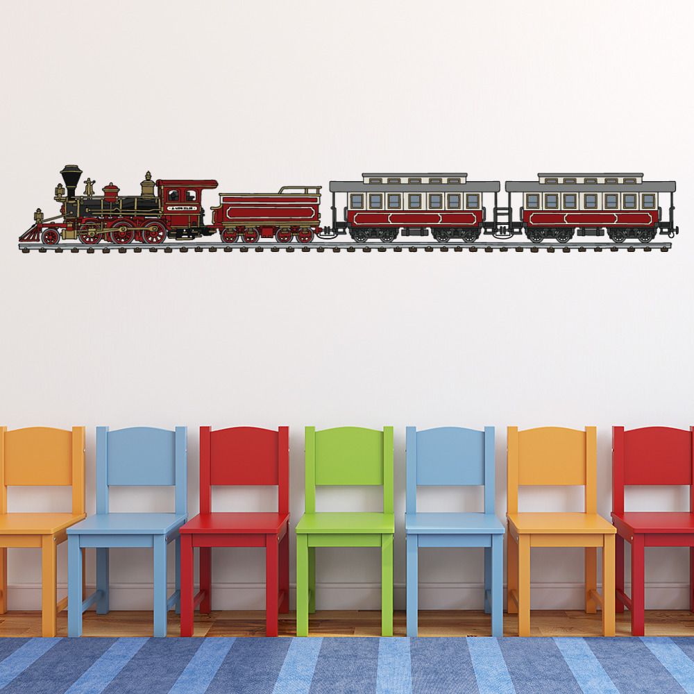 Classic Steam Train American Transport Wall Sticker