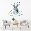 Blue Reindeer Christmas Wall Sticker