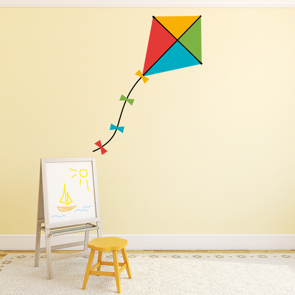 Colourful Kite Childrens Wall Sticker