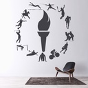 Olympic Torch Sports Wreath Wall Sticker