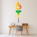 Olympic Torch Flame Sports Wall Sticker