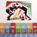 Wrestlers Fight Match Wall Sticker