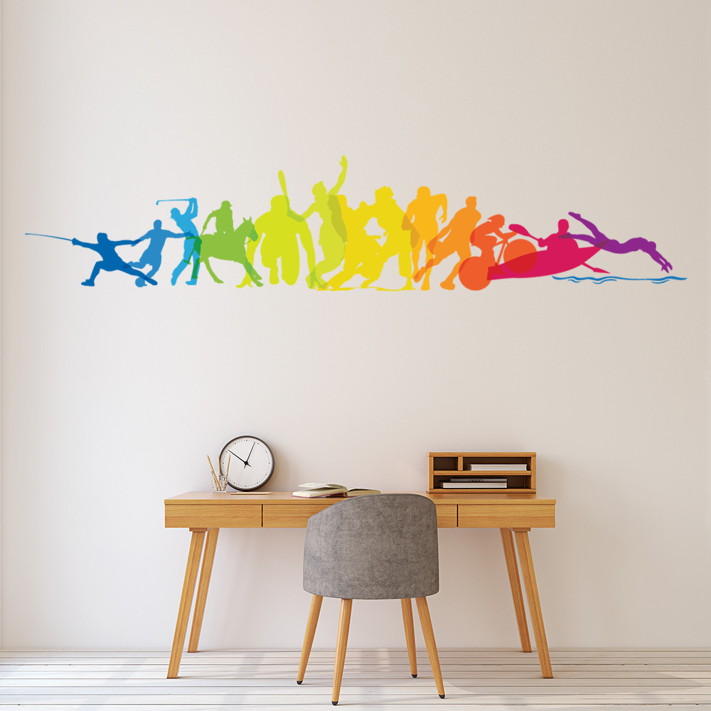 Olympic Athletes Sports Colourful Wall Sticker