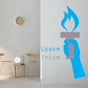 Olympic Torch Lorem Ipsum Wall Sticker