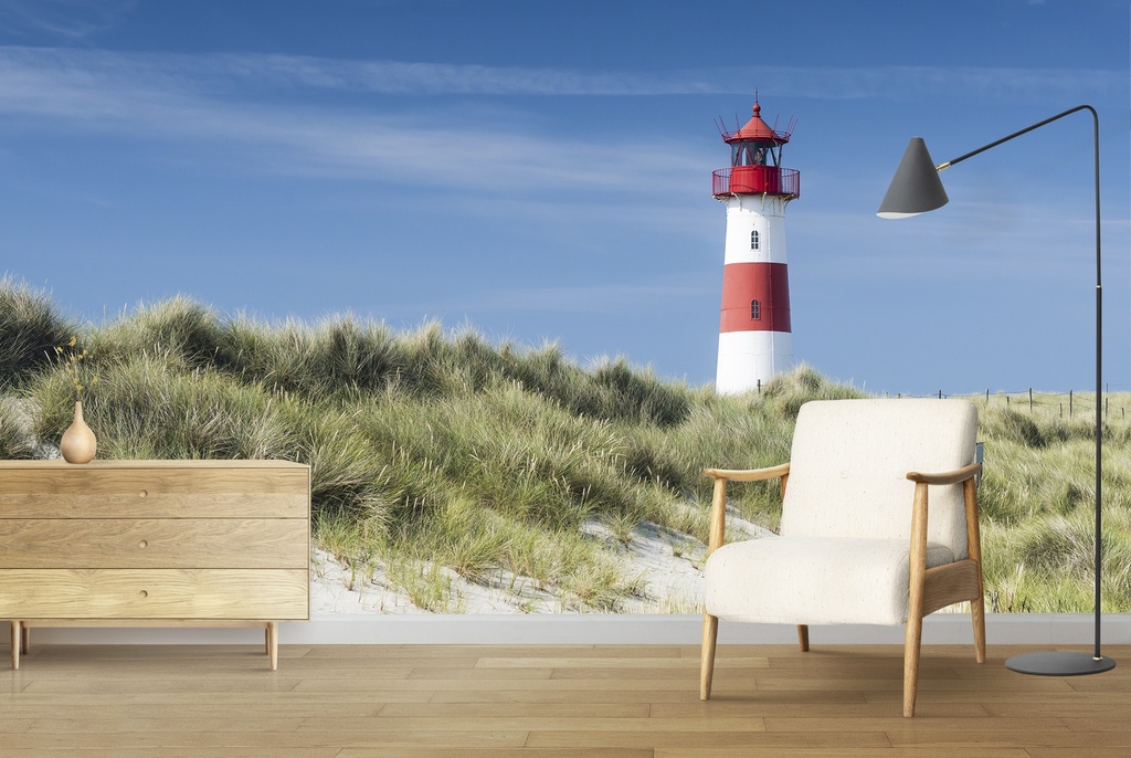 Lighthouse & Sand Dunes Wall Mural Wallpaper