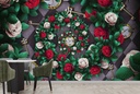 Roses Pocket Watch Alice Wonderland Wall Mural Wallpaper