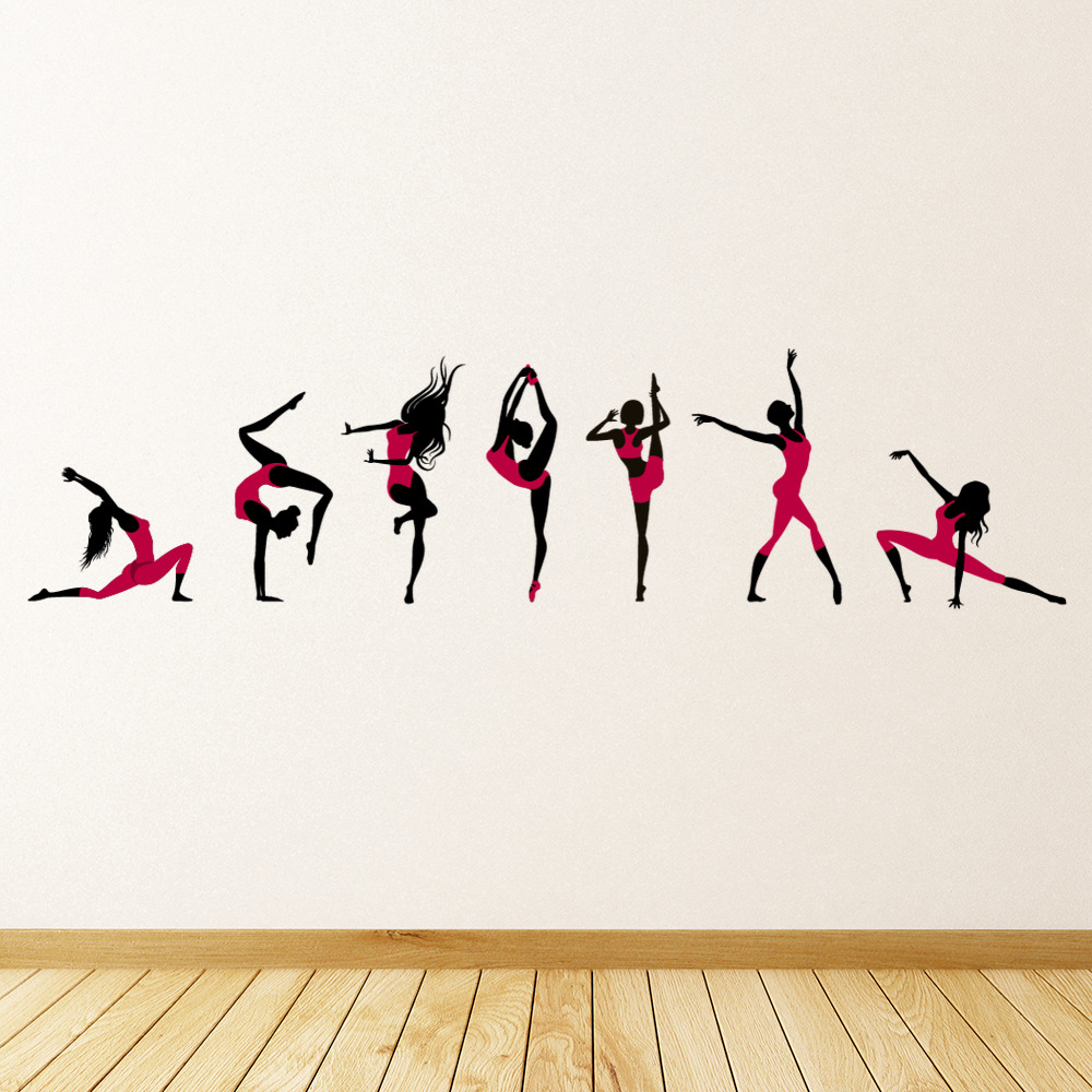 Pink Dancers Ballet Dance Wall Sticker
