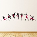 Pink Dancers Ballet Dance Wall Sticker