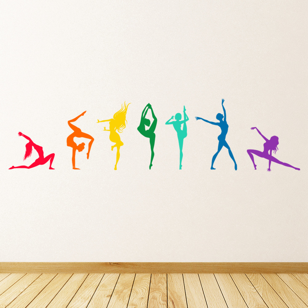 Rainbow Dancers Ballet Dance Wall Sticker