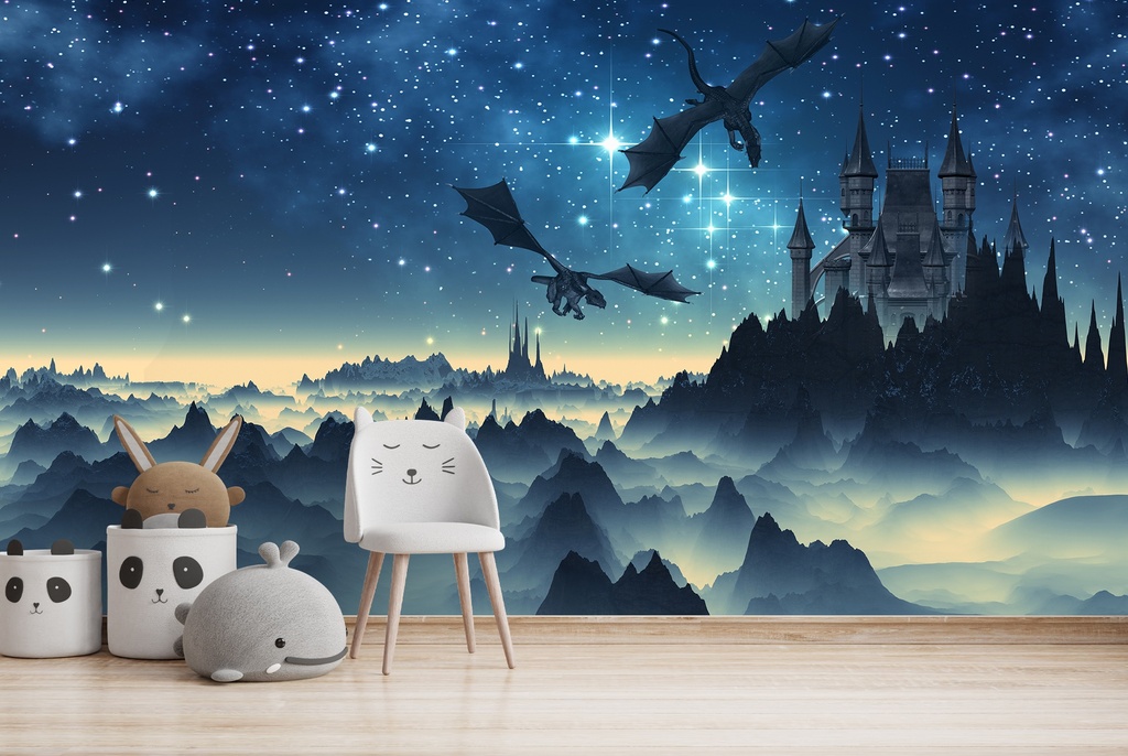 Twilight Dragons Wall Mural Wallpaper