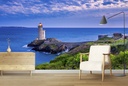 Blue Ocean Lighthouse Brittany France Wall Mural Wallpaper