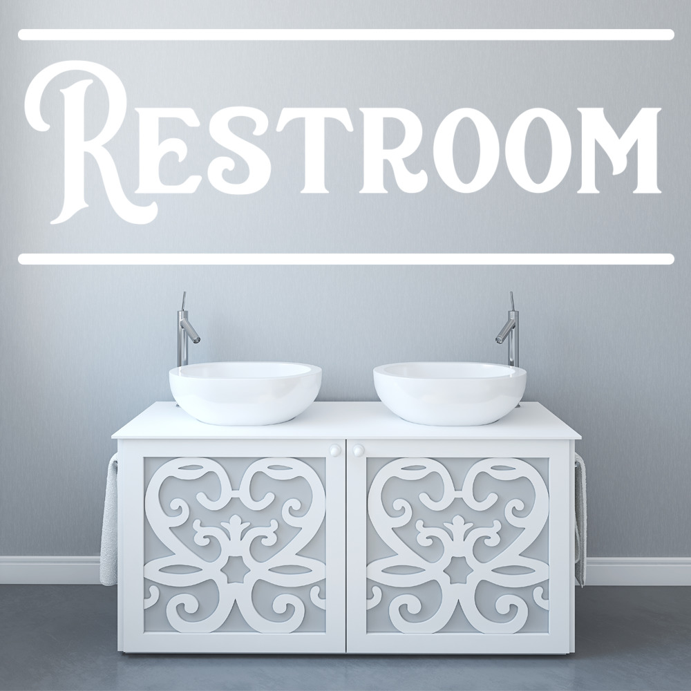 Restroom Toilet Bathroom Wall Sticker