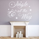 Jingle All The Way Christmas Quote Wall Sticker - Mod6