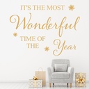 Most Wonderful Time Of The Year Christmas Quote Wall Sticker - Mod7