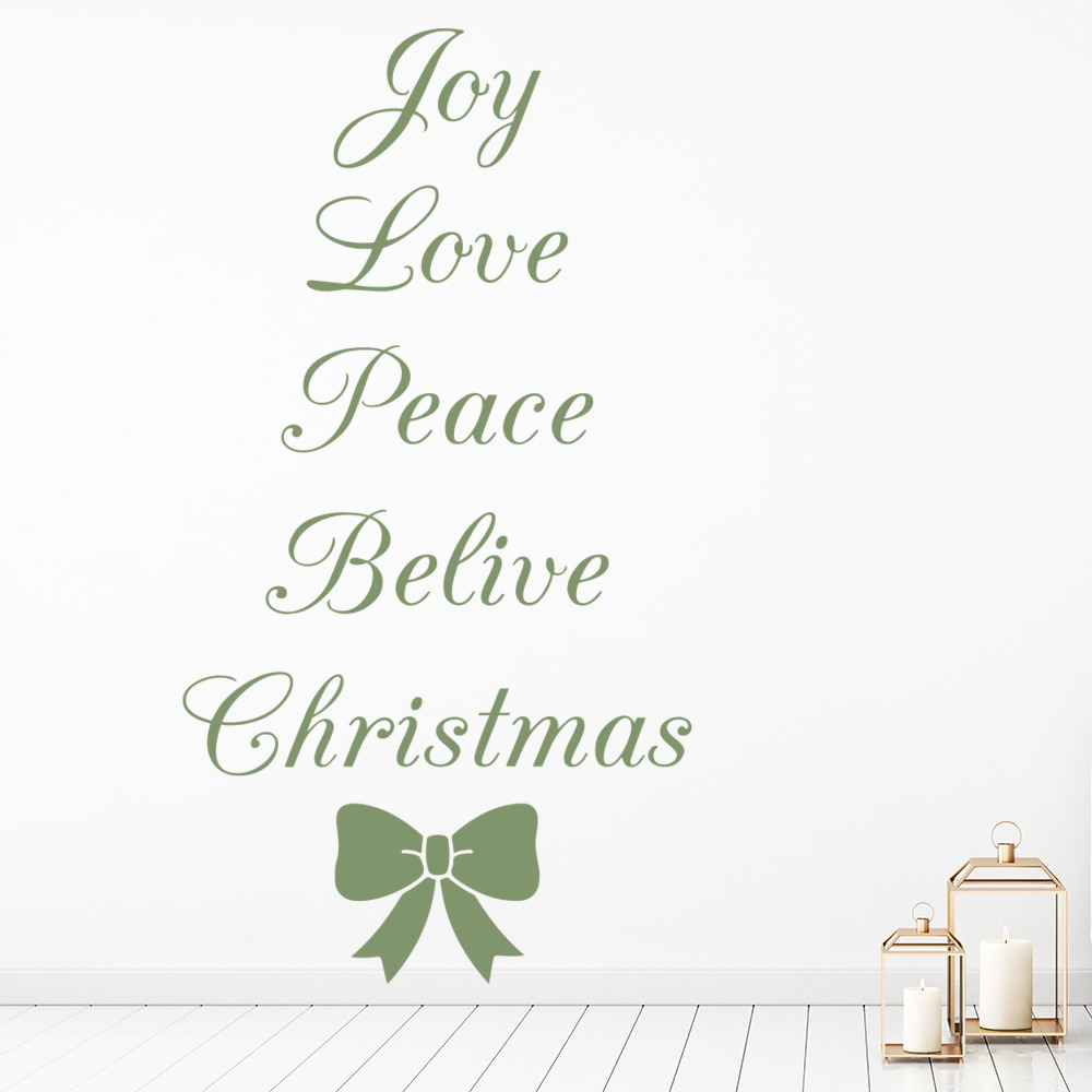 Love Joy Peace Christmas Quote Wall Sticker