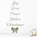 Love Joy Peace Christmas Quote Wall Sticker