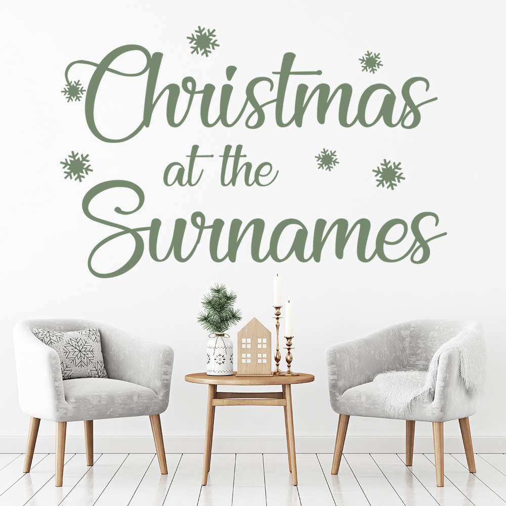 Personalised Name Christmas Family Wall Sticker