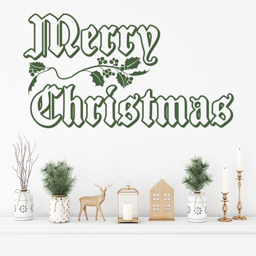 Festive Merry Christmas Wall Sticker