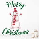 Merry Christmas Snowman Wall Sticker - Mod1