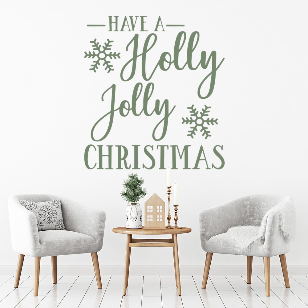 Have A Holly Jolly Christmas Quote Wall Sticker