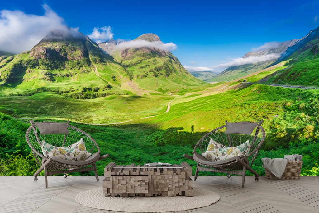 Glencoe Sunrise Scotland Highlands Wall Mural Wallpaper
