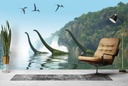 Brontosaurus Dinosaur Lake Wall Mural Wallpaper