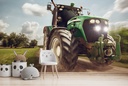 Green Tractor Farm Wall Mural Wallpaper