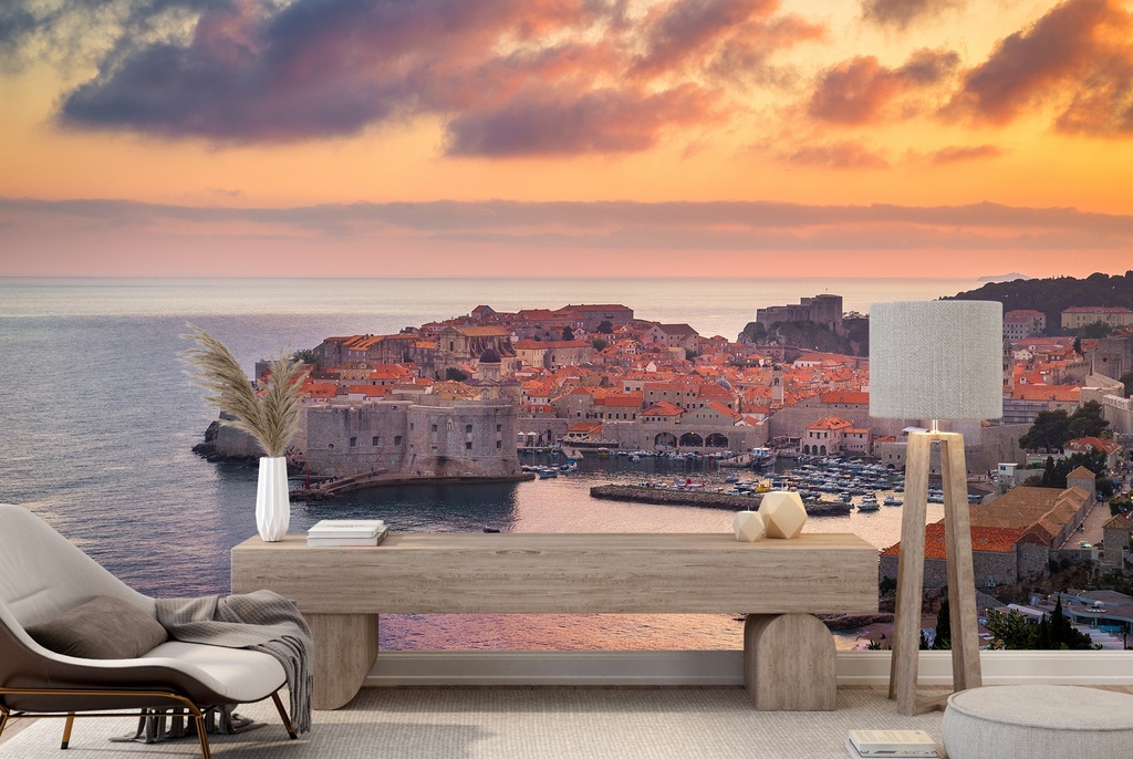 Dubrovnik Sunset Croatia Wall Mural Wallpaper