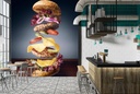 Fast Food Burger Wall Mural Wallpaper