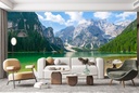Mountain Lake Alps Wall Mural Wallpaper