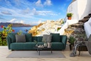 Santorini Staircase Greece Landscape Wall Mural Wallpaper