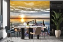 Tranquil Lake Sunset Wall Mural Wallpaper