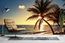 Palm Tree Caribbean Beach Wall Mural Wallpaper